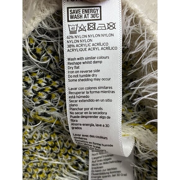 Top shop Womans Size 2 Leopard Animal Print Button Up Fuzzy Cardigan Sweater - Picture 5 of 9